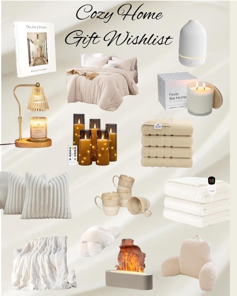 cozy at home gift wishlisr collage home decor