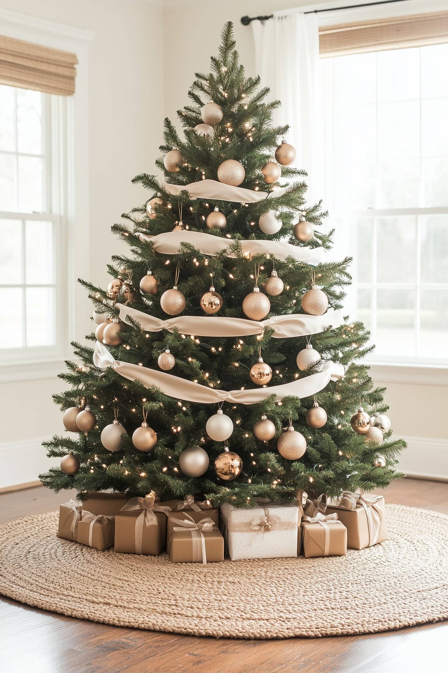 10 Modern Christmas Tree Decor Ideas 10 a christmas tree with ornaments and presents