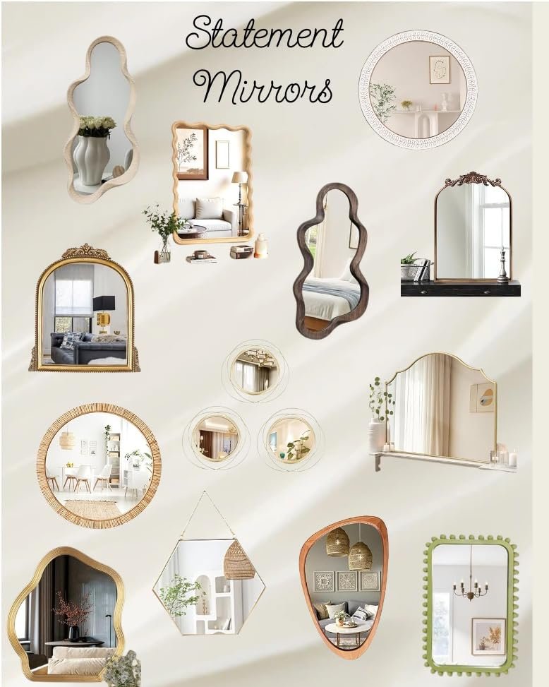 elegant and aesthetic statement mirror finds 