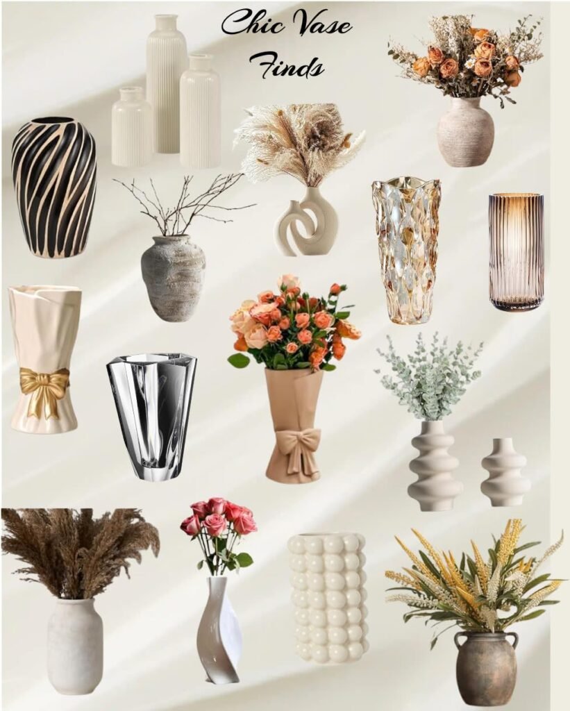 aesthetic chic vase finds