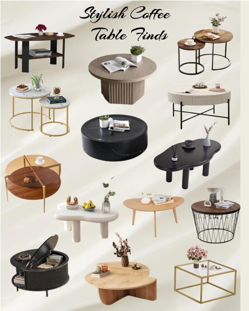 aesthetic stylish coffee table finds