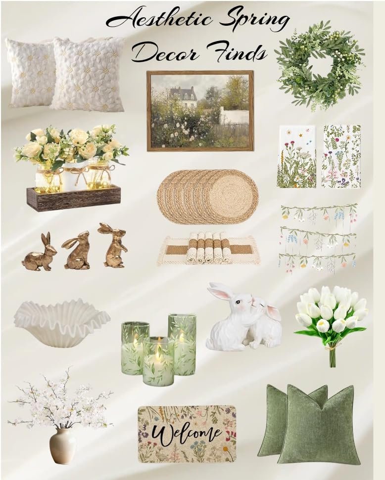 aesthetic spring decor finds