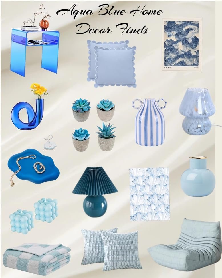 aqua blue home decor finds