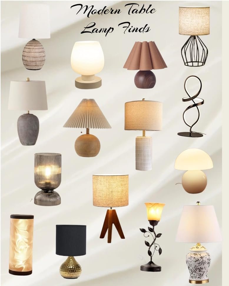 aesthetic modern table lamp finds